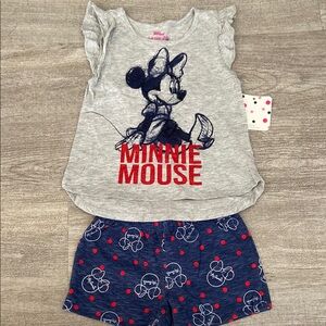 Disney Minnie Mouse Gray and Blue Kids Pajamas